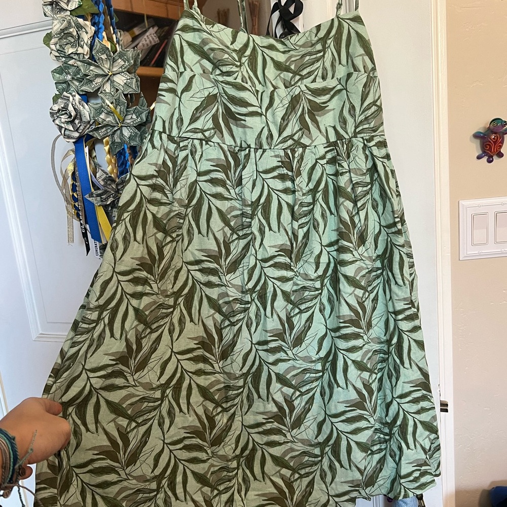 NWT Francesca's Green Leaf Mini Dress